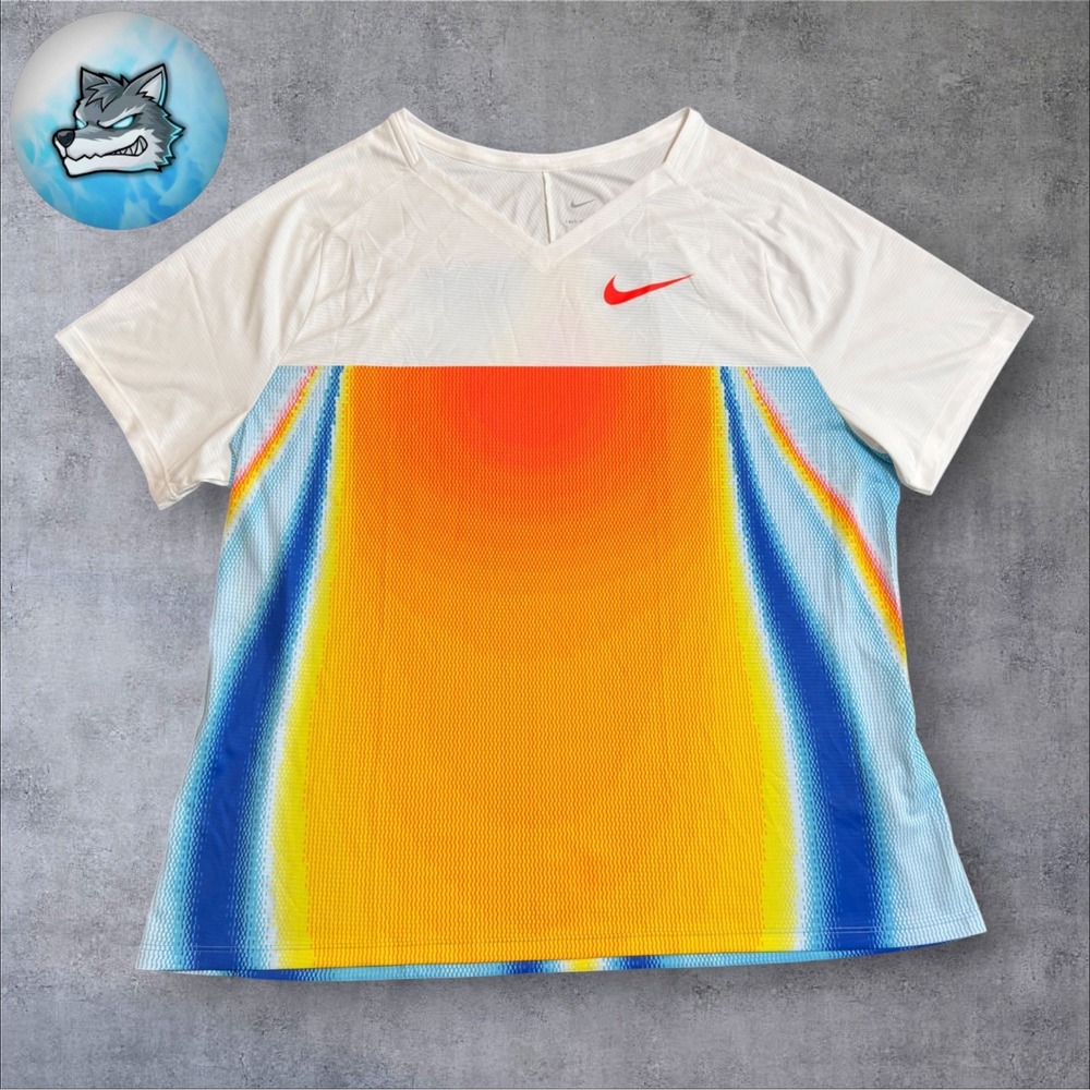 Nike Pro Elite Track & Field Dri-FIT ADV T-Shirt White Orange Men XXL FZ6854-731